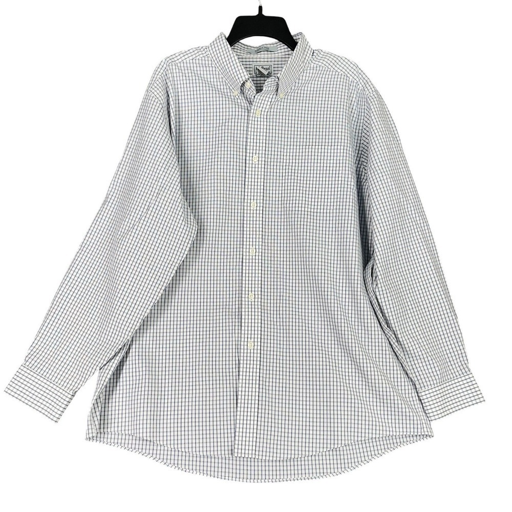 LL Bean Wrinkle Free‎ Traditional Fit Shirt Men 17 35 Workwear Office Heritage